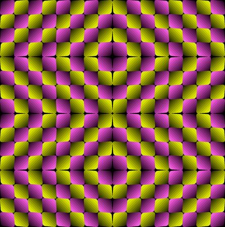 Rhombuses Optical illusion Vector Seamless Pattern, Some Bulging Effect Appearのイラスト素材