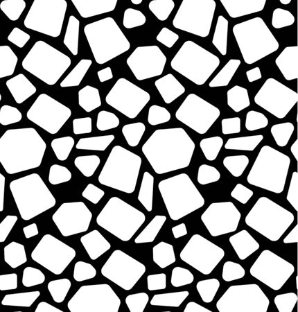 Abstract Geometric Shapes with Smooth Corners, Vector Seamless Pattern Backgroundのイラスト素材