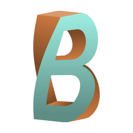 Twisted Letter B Icon Design Template Tlement, Vector Illustrationのイラスト素材