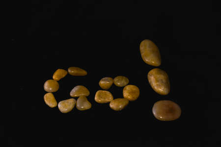 Sample collecting decorative stones in order forming symbolsの写真素材