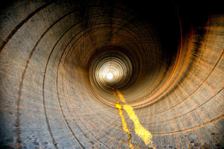 spiral welded steel pipeの写真素材