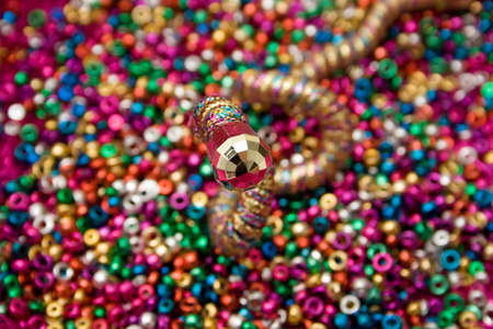 Jewelry snake and beads aroundの写真素材