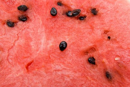 Close view of a watermelon with seedsの写真素材