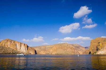 Canyon Lake, Tonto National Forest; Arizona in Winter.の写真素材