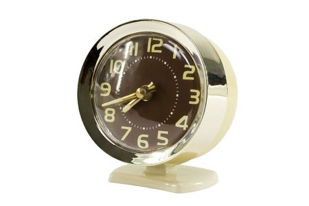 Front side of alarm clock;  isolated, clipping path included