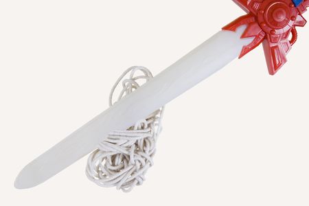 Sword hewing knot; on white, useful as metaphorの写真素材