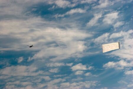 Flying Billboardの写真素材