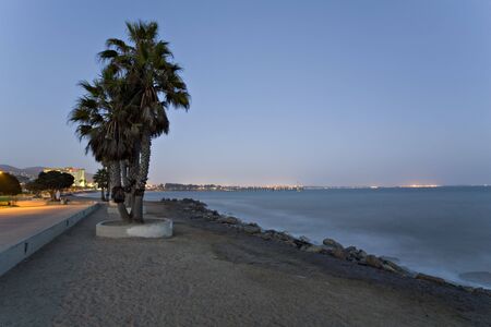 Mystic Night above Pacific Ocean Resort, Ventura, Californiaの写真素材