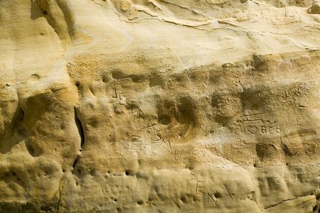 Modern Homo Sapiens Impact on Natural Limestone Background
