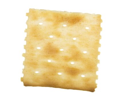 Square unsalted top cracker; isolated on white background