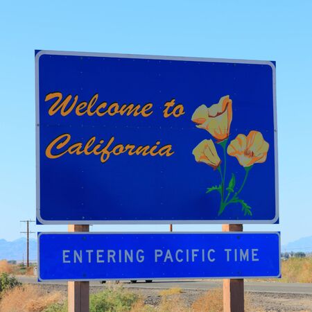 Pacific Time , Welcome to California の写真素材
