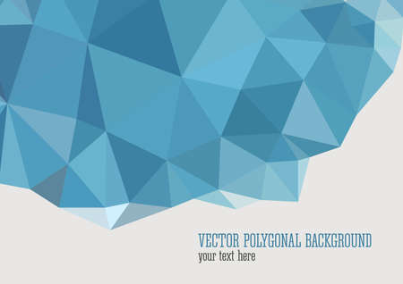 Blue polygonal abstract background with space for textのイラスト素材