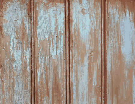 Wooden background with old blue peeling paintのイラスト素材