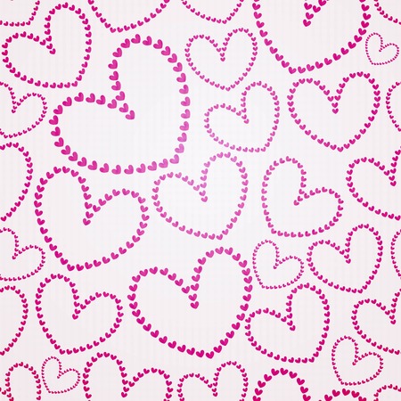 valentine seamless hearts patternのイラスト素材