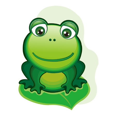 vector illustration of happy frogのイラスト素材