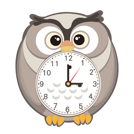 cute cartoon clockのイラスト素材
