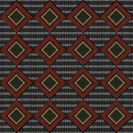 Embroidered ethnic seamless pattern.