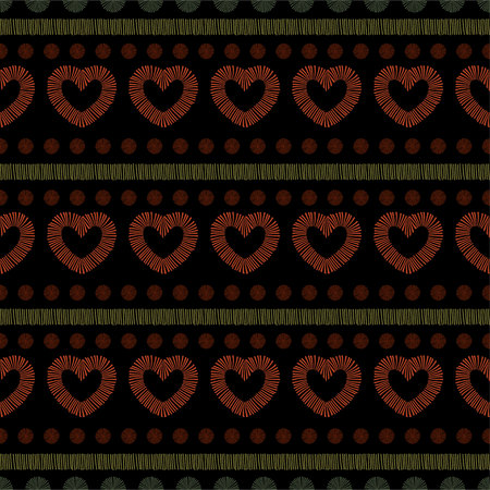 Embroidered ethnic seamless pattern.のイラスト素材