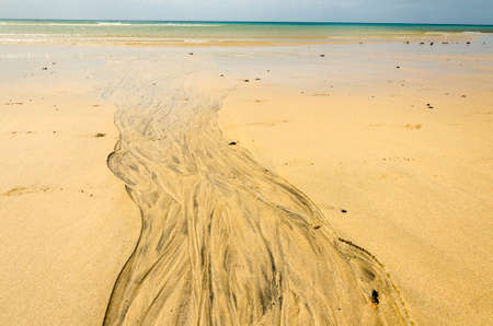 Picturesque water trail on low tide