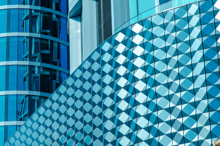 Modern office building detail. Architectural detail of modern office building.