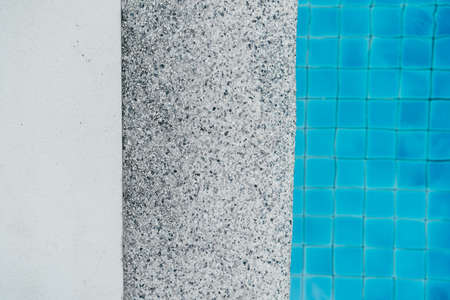 Pure blue water the pool. Water caustic backgroundの写真素材