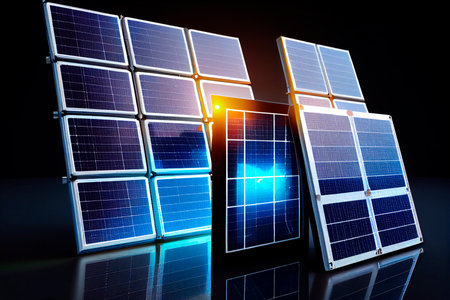 renewable solar energy, panel solar. High quality photoの写真素材