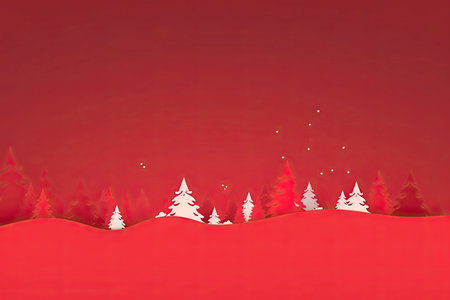 red background, happy holidays concept, christmas card, copy space, christmas banner. high quality illustrationの素材