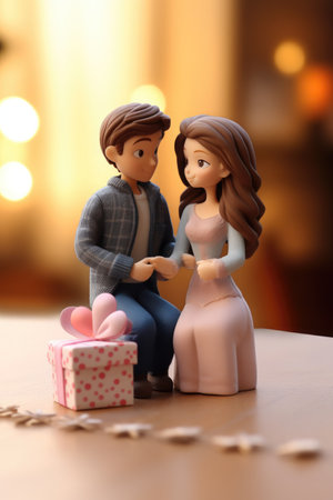 gift and red roses for valentine's day. High quality photoの素材