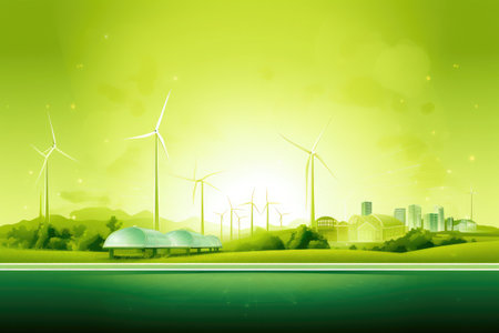 illustration of green energy conceptの写真素材