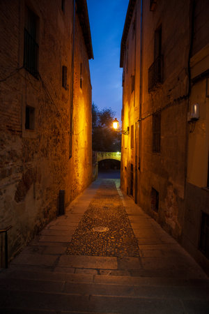 View of the historic center of Segovia, Segovia, Spain. High quality photoの写真素材