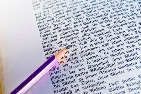 Book and pencilの写真素材