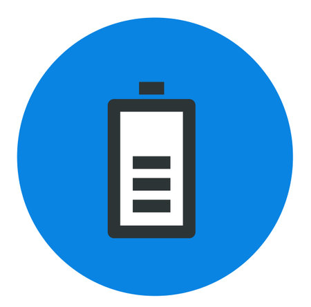 Vector of a Battery Icon on white background.のイラスト素材