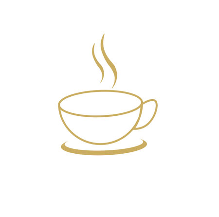 Isolated Coffee Mug. Flat Colours. Vector Illustration.のイラスト素材