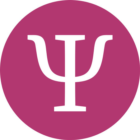 Psychology symbol. Greek capital letter Vector Illustration.のイラスト素材