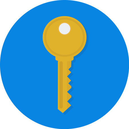 Colorful key icon. Concept of security, passwords, and protectionのイラスト素材