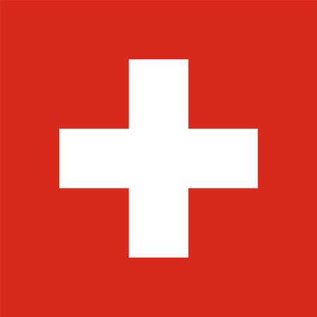 The national flag of Switzerland. Vector Illustration.のイラスト素材