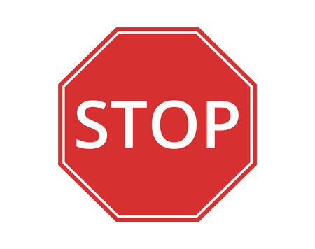 Isolated Stop sign. Traffic signal icon. Flat design.のイラスト素材