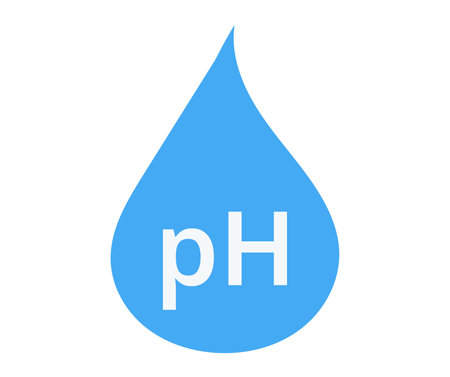 Blue ph raindrop. Concept of neutral balanced skin.のイラスト素材