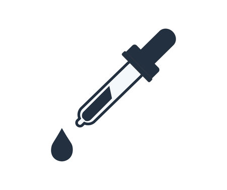 Monochromatic Eyedropper Tool with drop for Graphic Designのイラスト素材