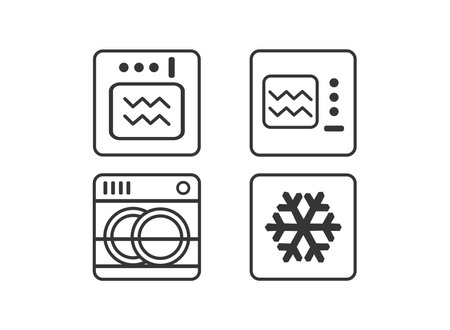 Set of Kitchen Appliances Symbol. Vector Illustration.のイラスト素材