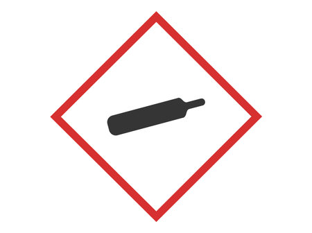 Isolated GHS Symbol for Gas Bottles. Concept of Labelling of Chemicals.のイラスト素材