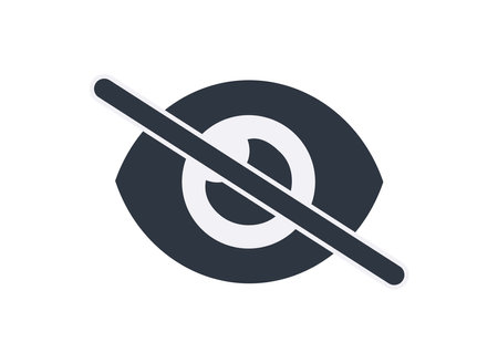 Hidden Eye Symbol. Concept of Hiding and Unveiling.のイラスト素材