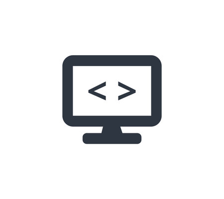 Display Code Symbol. Vector Illustration.のイラスト素材