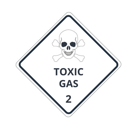 Toxic Gases Symbol. Class 2 Sign.のイラスト素材