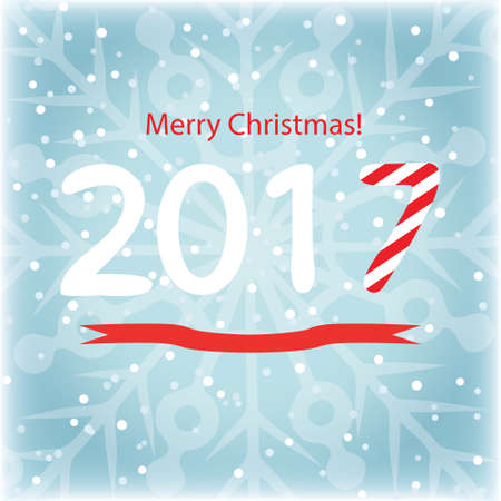 Happy New Year and Merry Christmas, gift cardsのイラスト素材