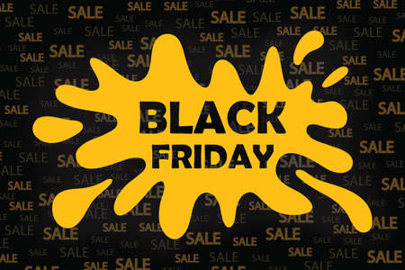 Black Friday sale black tag, round banner, advertising, illustrationのイラスト素材