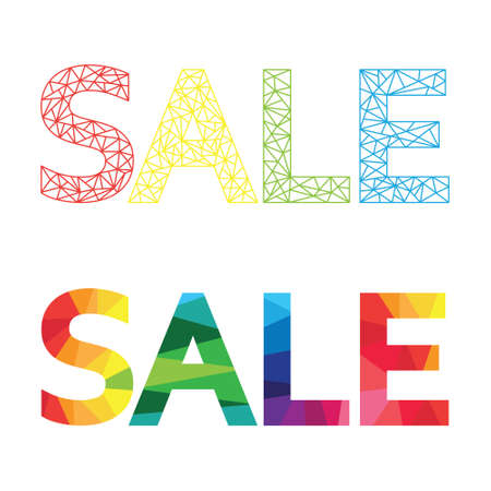 Colorful Sale word template design for an advertising banner.のイラスト素材