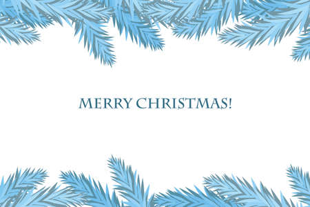 Set of fir branches. Christmas tree, pine winterのイラスト素材