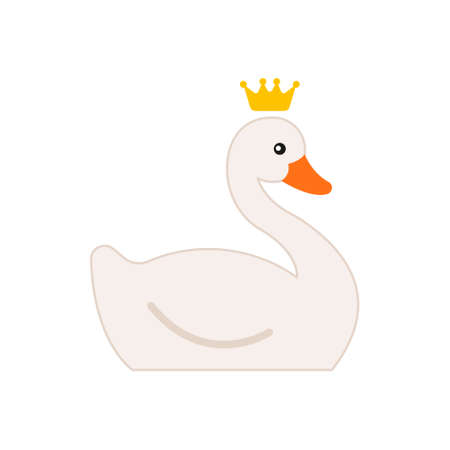 Cute swan princess. Can be used to print t-shirts, childrens clothing designのイラスト素材