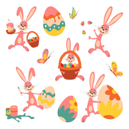 XB. Vector illustration. Set. Isolated over white backgroundのイラスト素材